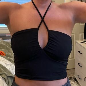 Abercrombie Black Crop Top Size Small